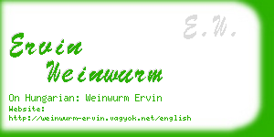 ervin weinwurm business card